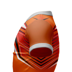 T-shirt de sport pour hommes de haute qualité Polyester respirant à séchage rapide Logo personnalisé Sublimation à manches courtes tissu tricoté motif imprimé - Product Image 3