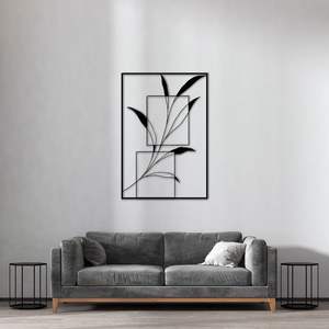 Diseño de arte mural metálico abstracto moderno con textura única y acabado premium para espacios interiores elegantes. - Product Image 2