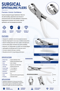 AL MIDA HEALTH CARE INSTRUMENTS Pinzas Oftálmicas de Acero Inoxidable, Pinzas Quirúrgicas para Cirugía Ocular, Instrumentos Quirúrgicos Oftálmicos - Product Image 6