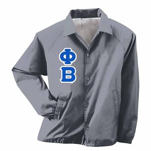 ฟี | เบต้า |   เสื้อแจ็คเก็ตโค้ชกันลมพิมพ์ลายตัวอักษรกรีก Sigma ด้านหน้า รุ่นบางเบา สวมใส่สบาย เหมาะสำหรับฤดูใบไม้ผลิ ผลิตจากไนลอน 100% - Product Image 5