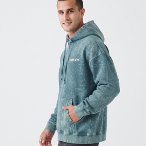 Sudadera con capucha de algodón grueso lavado para hombre, estilo oversize, casual, con hombros caídos, venta al por mayor - Product Image 4