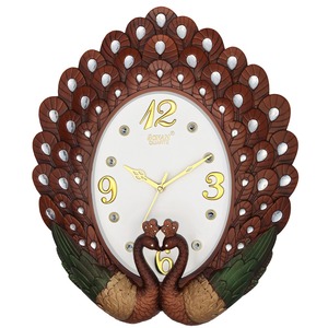 Wholesale Supply Peacock Designer <b>Clock</b> with Silent <b>Movement</b> and Finish for Home and Office Available At Reasonable Price - Product Image 3
