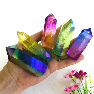Venta al por mayor de cristal de cuarzo natural genuino, gema facetada de corte ovalado, piedra de cristal curativa de buena calidad para joyería. - Product Image 2