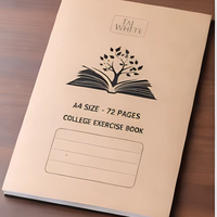 Carnet en kraft naturel, écologique, cahier d'exercices pour étudiants, design simple, cahier d'écriture