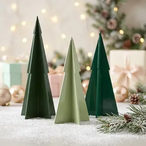 <b>Modern</b> Foldable Resin Handmade Eco-Friendly Waterproof <b>Christmas</b> <b>Tree</b> Decor Set Green Pine Shape Tabletop Indoor Artificial <b>Tree</b> - Product Image 2