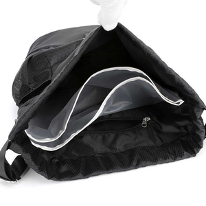 Drawstring <b>Bag</b> Gym Handbag Casual Shoulder Nylon Oxford Drawstring <b>Zip</b> Sports <b>Bag</b> Custom Size - Product Image 5