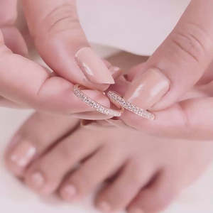 Valentine’s Day Christmas Gift Glam One Line CZ Rose Gold Plated 925 Sterling Silver Adjustable <b>Toe</b> <b>Ring</b> for Women - Product Image 2