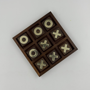 Handmade Wooden Tic Tac Toe Game | Indian Rosewood Noughts Crosses Board Game | Decorative Strategy Game Gift Set - Product Image 6