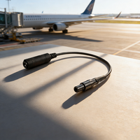 Câble de remplacement pour casque d'aviation Dynamic XLR Accessoires flexibles pour casque