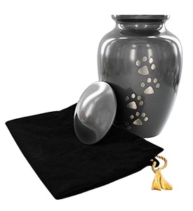 Paw Print Pet Cremation <b>Urn</b> for Dog and <b>Cat</b> Ashes Decorative Animal Memorial <b>Urn</b> Keepsake Burial Storage Container - Product Image 1