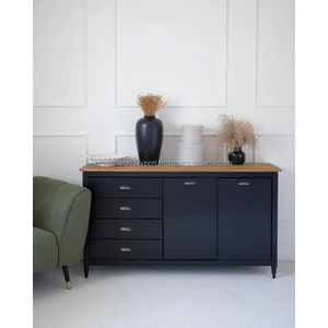 Meuble TV moderne en bois massif de luxe avec tiroirs de rangement, unité TV design pour salon, compatible avec les téléviseurs de 60 à 64 pouces - Product Image 3