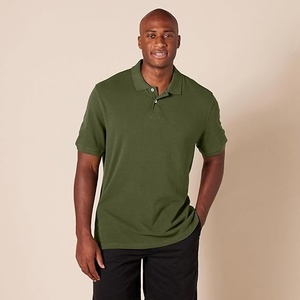 Polo de Manga Corta para Hombre, Color Verde Oliva, Tejido de Algodón, Estilo Casual, Tallas Grandes - Product Image 6