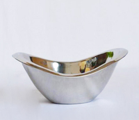 Assiette Premium Solhui de style rétro européen, luxe léger, écologique, en acier inoxydable poli, irrégulière, pour le camping, passe au lave-vaisselle
