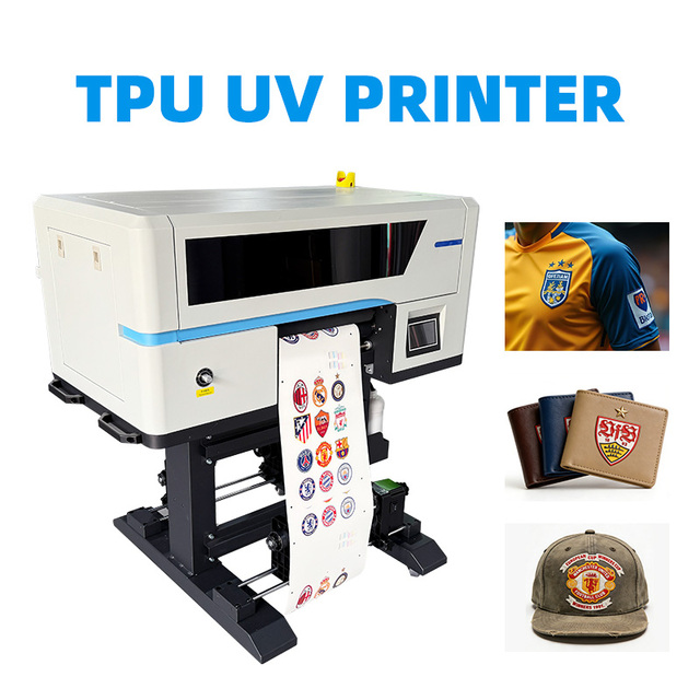 60cm Uv Dtf Printer With Laminator A3  Digital Inkjet 3d Uv Dtf Film Sticker Printer With Varnish for Glass Bottles