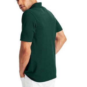 Chemises d'été élégantes pour hommes, coupe décontractée, respirantes, en tissu jersey couleur unie, teinture personnalisée, logo personnalisé, pour le golf - Product Image 2