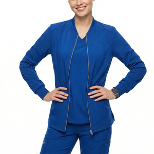 Uniformes de Hospital de Diseño Personalizado, Chaqueta Quirúrgica de Manga Larga con Cierre Completo, Ropa Médica al por Mayor, Precio de Mayoreo, Chaquetas Quirúrgicas Elegantes OEM - Product Image 1