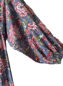 Robe longue 100 % coton pour femme, la plus vendue, faite à la main, style bohème décontracté, imprimé floral, douce, pour l'été et la plage, naturelle et ample - Product Image 3