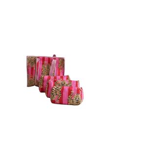 Bolso Bohomin Portátil con Estampado de Leopardo, Juego de 3 Piezas: Mini Bolso Tote, Bolsa Utilitaria y Estuche con Cremallera Resistente al Agua y Bordado - Product Image 2