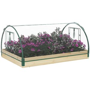 Fioriera in Legno 4FT X 3FT X 2FT con Copertura in PVC per Piante, Orto Rialzato per Verdure - Product Image 1