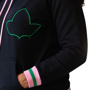 AKA Black Colorblock Tracksuit Women Two Piece Set Hoodie Jogger <b>Pants</b> Pink Green Premium Athletic Wear - Product Image 3