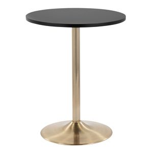 Tavolo da Pranzo o da Bar Regolabile in Metallo Oro Pebble e Legno Nero, Stile Contemporaneo/Glamour - Product Image 3