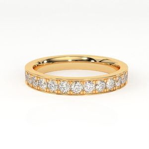 แหวน Aarinya Aurelia Eternity Band Infinite Brilliance แบบซ้อนได้ ทอง 9k ประดับเพชรเลี้ยงในห้องปฏิบัติการ สำหรับวันครบรอบและงานหมั้น - Product Image 1