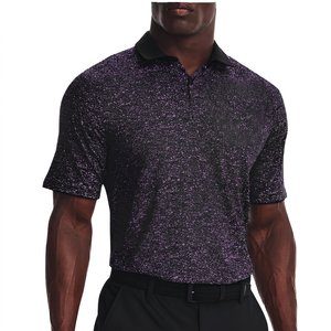 Polo de Manga Corta Negro para Hombre, Tejido Transpirable, Corte Regular Informal - Product Image 6