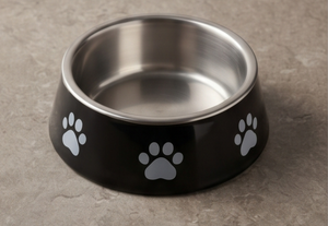 Gamelle Moderne Mignonne en Émail à Motif Patte pour Animaux de Compagnie, Anti-renversement, Ronde, en Métal, pour Chien et Chat, avec Base Antidérapante en Caoutchouc, Vente en Gros - Product Image 5