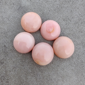 Opale rose de qualité AAA+ à dos plat, pierre précieuse calibrée |   Pierre cabochon ronde en vrac pour bijoux, tailles personnalisées disponibles - Product Image 1