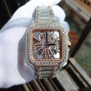 Luxury Women's Diamond <b>Watch</b> Stainless Steel Round <b>Case</b> Analog Quartz Deployment Clasp 18mm Band - Product Image 5