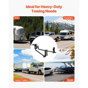 Kit d'attelage de distribution de poids pour remorquage, capacité max. 14000 lb, avec contrôle de la stabilisation, inclut les supports d'attelage - Product Image 5