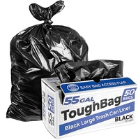 Sacs poubelle noirs robustes et résistants, biodégradables, en plastique, rouleau de sacs poubelle, grand format, 13 à 30 gallons, LDPE HDPE, vente en gros d'usine