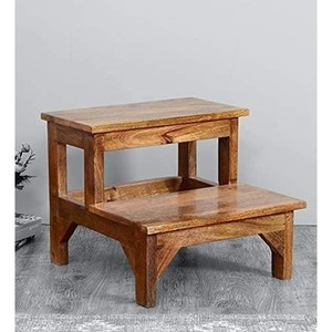 Sheesham Wood Handcrafted <b>Step</b> <b>Stool</b> Wholesale | Indian Rosewood Carved Design - Product Image 6