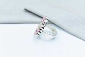 Handmade Pink <b>Conch</b> Pearl Sterling Silver Adjustable <b>Ring</b> Natural Shell Pearl Gemstone <b>Ring</b> for Women Wholesale Jewelry - Product Image 3
