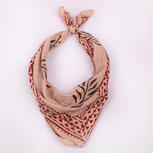 Pañuelo Cuadrado Bandana Craftjaipur Estampado a Mano, Unisex, Transpirable, Suave, para Cuello y Cabeza, Ecológico, de Algodón Premium - Product Image 1