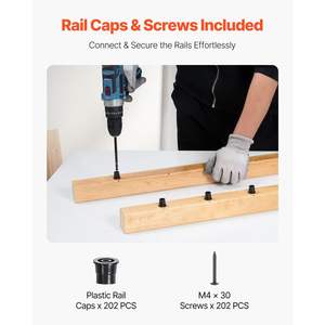 Lot de 101 balustres d'escalier en aluminium imperméables de 3/4 po, 32 pouces, creux, avec vis de fixation pour balustrades de terrasse, clôtures de porche et escaliers, couleur noire - Product Image 6