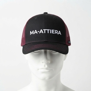 Gorra Trucker Negra y Borgoña para Hombre, con Logotipo Bordado Personalizado, Malla Trasera, Ajustable, Estilo Urbano - Product Image 3