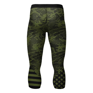 Pantalon de sport moulant en polyester pour homme avec logo personnalisé, séchage rapide, respirant, pour la gym, l'entraînement et la course à pied - Product Image 3