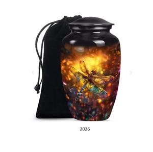 Urne funéraire dorée en forme de libellule pour cendres humaines, design magnifique, pour adultes, vente en gros - Product Image 1
