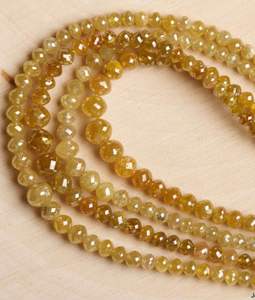 Collar de cuentas de diamantes naturales facetados de 4 mm, color gris, negro, marrón, para hacer un hilo de 12 pulgadas para la elaboración de joyas, pulseras, 52 ct. - Product Image 4