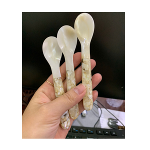 Vietnam Handmade Natural Seashell Spoon Mother of Pearl Dessert Spoon Decorative Tableware <b>Wholesale</b> Supply - Product Image 6