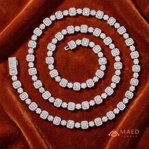 925 Sterling Silver Moissanite <b>Necklace</b> Fashion Jewelry Link <b>Chain</b> for Women Men Elegant Gift New York City Fine Jewelry NYC USA - Product Image 2