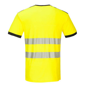 เสื้อยืดทำงานแบบสะท้อนแสง แขนสั้น ผ้าฝ้าย 100% สำหรับงานก่อสร้าง เน้นความปลอดภัยในการทำงาน - Product Image 6