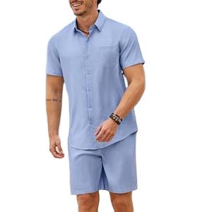 Costume d'été deux pièces pour homme, short en tissu léger, ne s'encombre pas malgré les températures élevées, sur mesure - Product Image 1