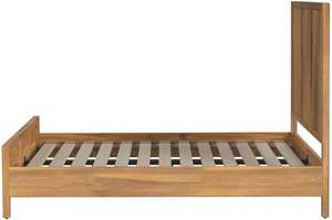 Duradera cama tamaño Queen de color marrón claro con diseño tradicional de madera de alondra estilo de madera maciza de Specialties Company - Product Image 3