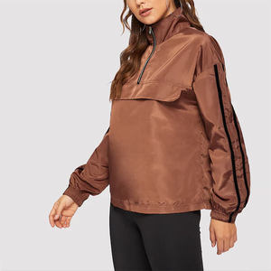 Veste coupe-vent à fermeture éclair pour femme, design personnalisé, légère, imperméable, décontractée, pour le sport de plein air, en polyester - Product Image 4