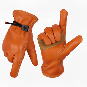 Cowhide Leather safety <b>Gloves</b> Working Fit Leather <b>Driver</b> <b>Gloves</b> for Hand Safety General Safety Leather <b>driver</b> <b>gloves</b> - Product Image 5