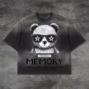 เสื้อยืดวินเทจทรงโอเวอร์ไซส์สำหรับผู้ชาย ผ้าเจอร์ซีย์คอตตอน 100% น้ำหนัก 300 กรัม แบบย้อมสีเอซิด ป้องกันการหดตัว  พรีเมียม  แบบสั่งทำพิเศษ  ทรงบ็อกซี่  พร้อมปักชื่อได้ - Product Image 1