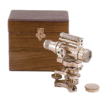 Telescopio náutico de latón para senderismo, telescópico de mano con Funda de cuero, accesorio de decoración de artículos, venta al por mayor
