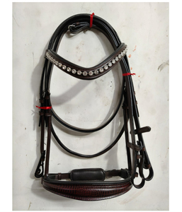 Bridon d'endurance en cuir véritable Styles avec rênes rembourrées et boucles en acier inoxydable pour chevaux de taille Cob et plus, modèle BH-3034 - Product Image 1